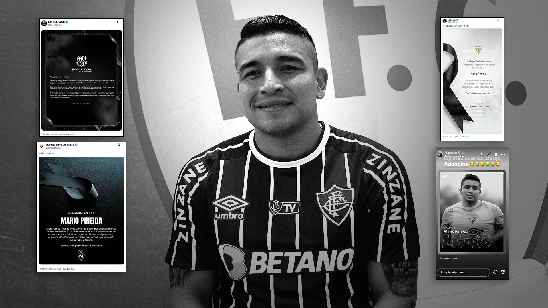 La reacción de los compañeros de Mario Pineida tras conocerse la noticia de  su asesinato y los sentidos mensajes de sus amigos del fútbol - Infobae