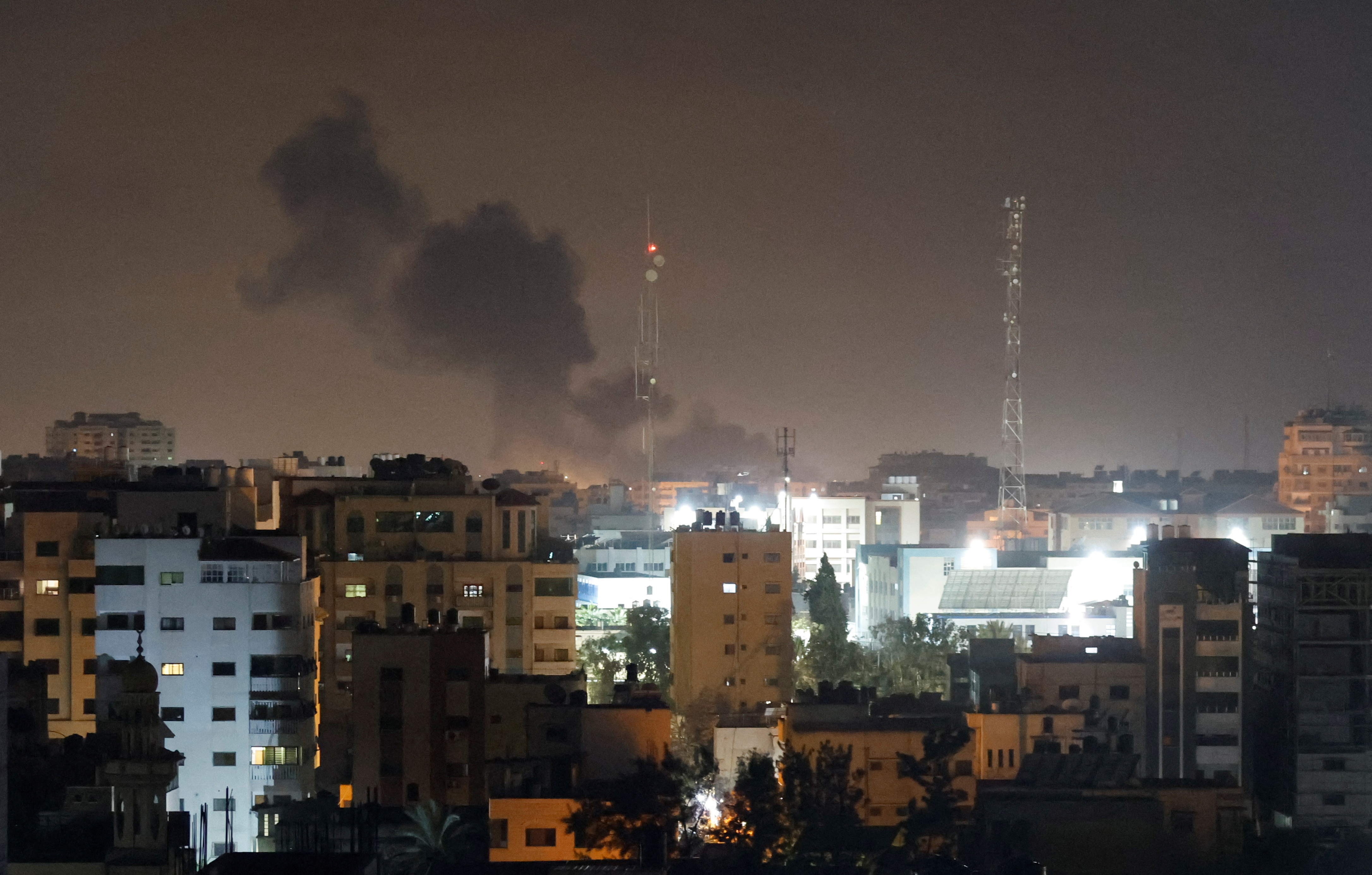Israel bombardeó bases de Hamas en la Franja de Gaza tras el lanzamiento de cohetes desde el enclave
