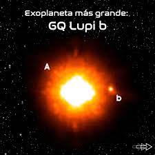  GQ Lupi b es un planeta fuera del Sistema Solar de grandes dimensiones