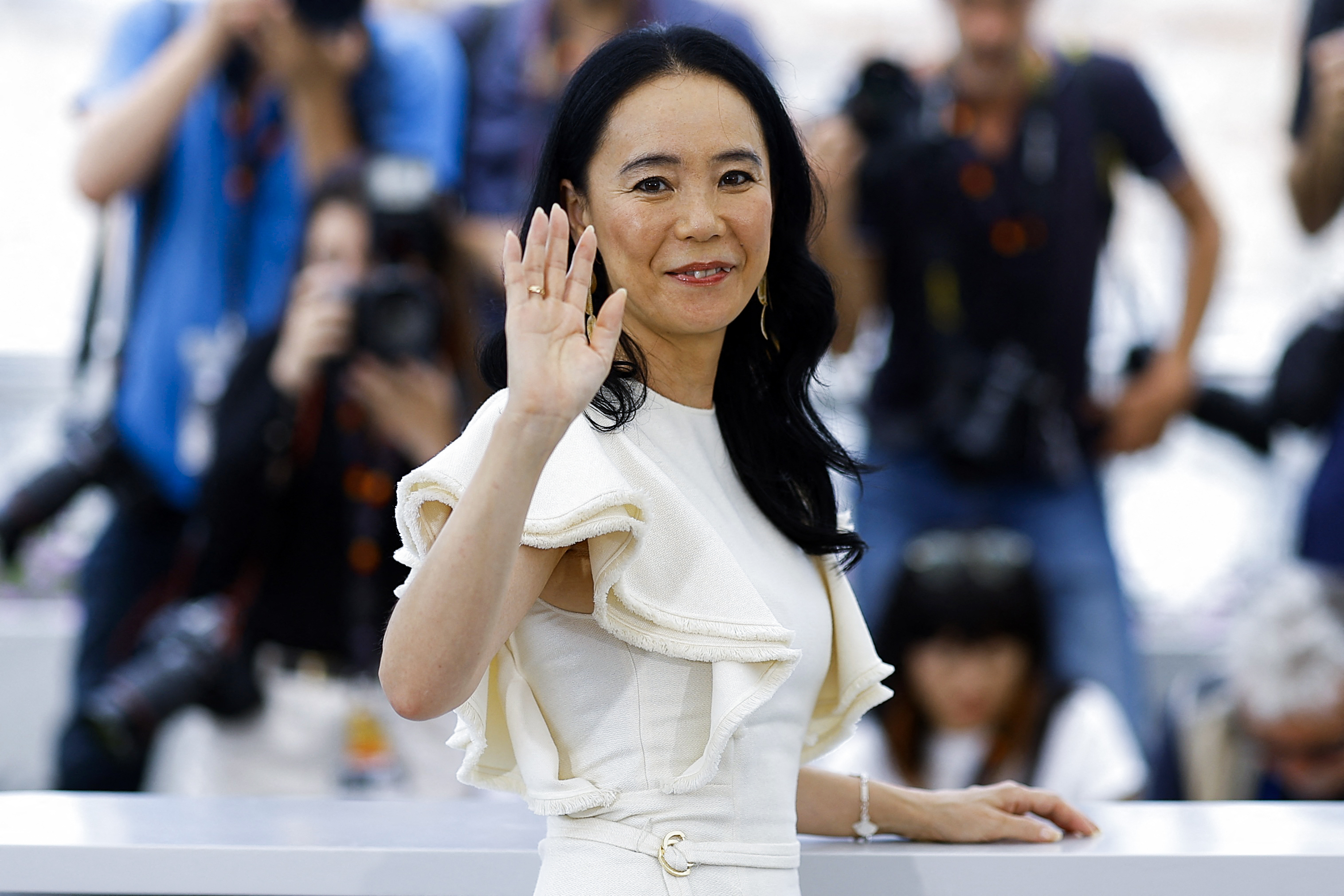 The 75th Cannes Film Festival - Photocall for the film " Official Film of the Olympic Games Tokyo 2020 Side A" presented as part of Cannes Classics - Cannes, France, May 26,  2022. Director Naomi Kawase poses. REUTERS/Stephane Mahe