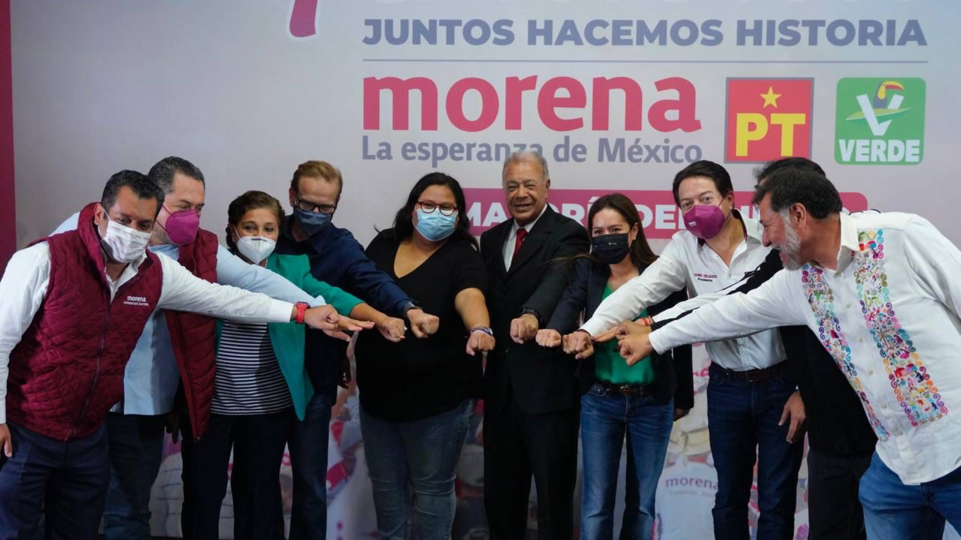 Elecciones 2022: Morena confirmó coalición con el PT, PVEM y Nueva Alianza  - Infobae