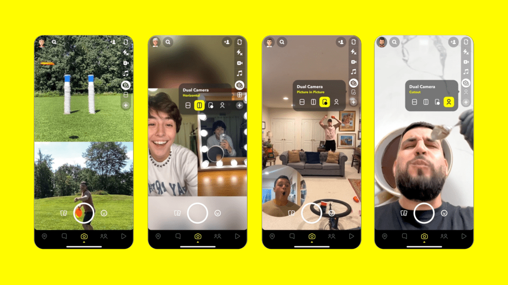 Snapchat estrena cámara, así se puede usando ambos lentes - Infobae