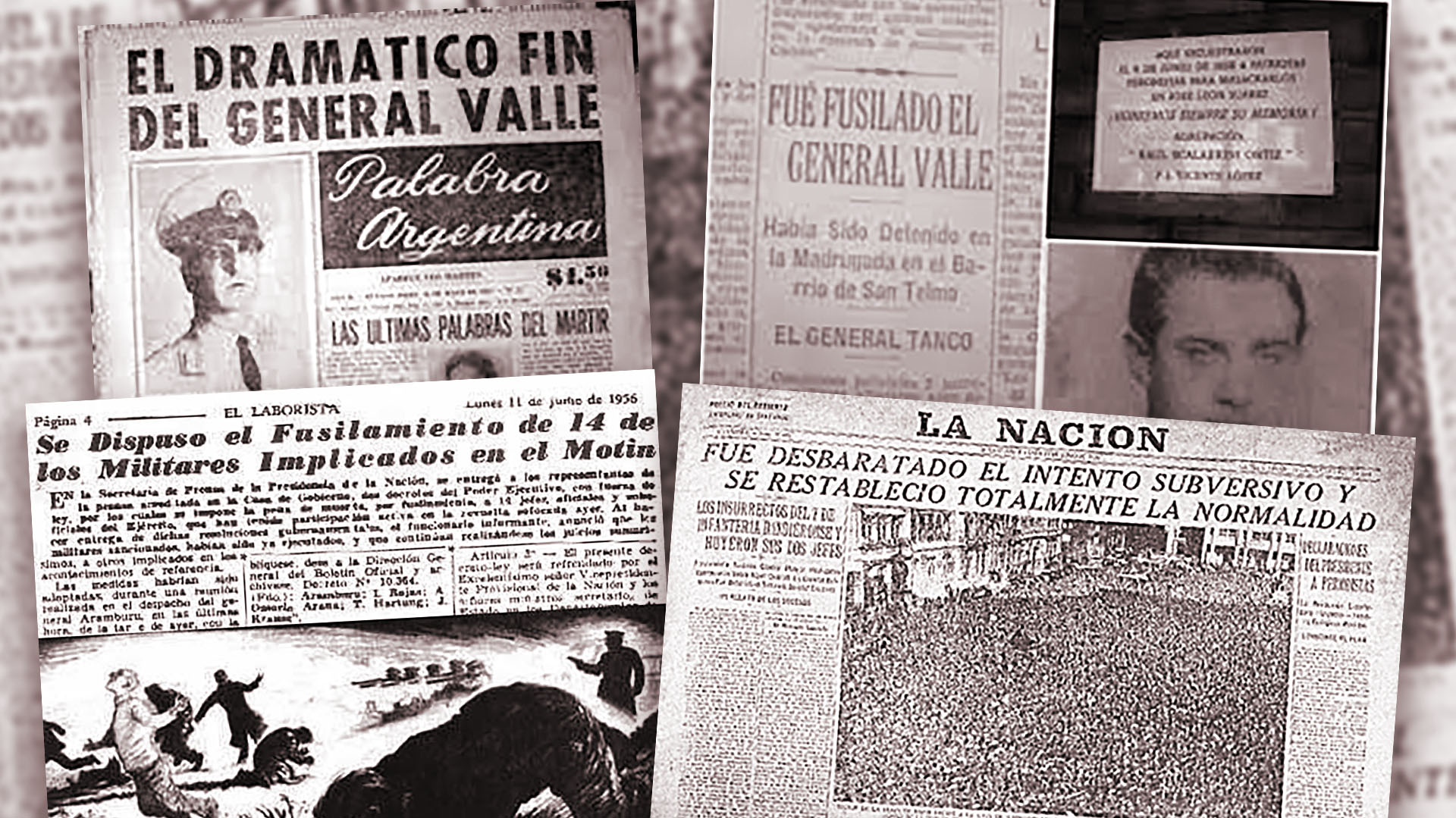Los titulares de los distintos periódicos de la época informaron sobre las ejecuciones.