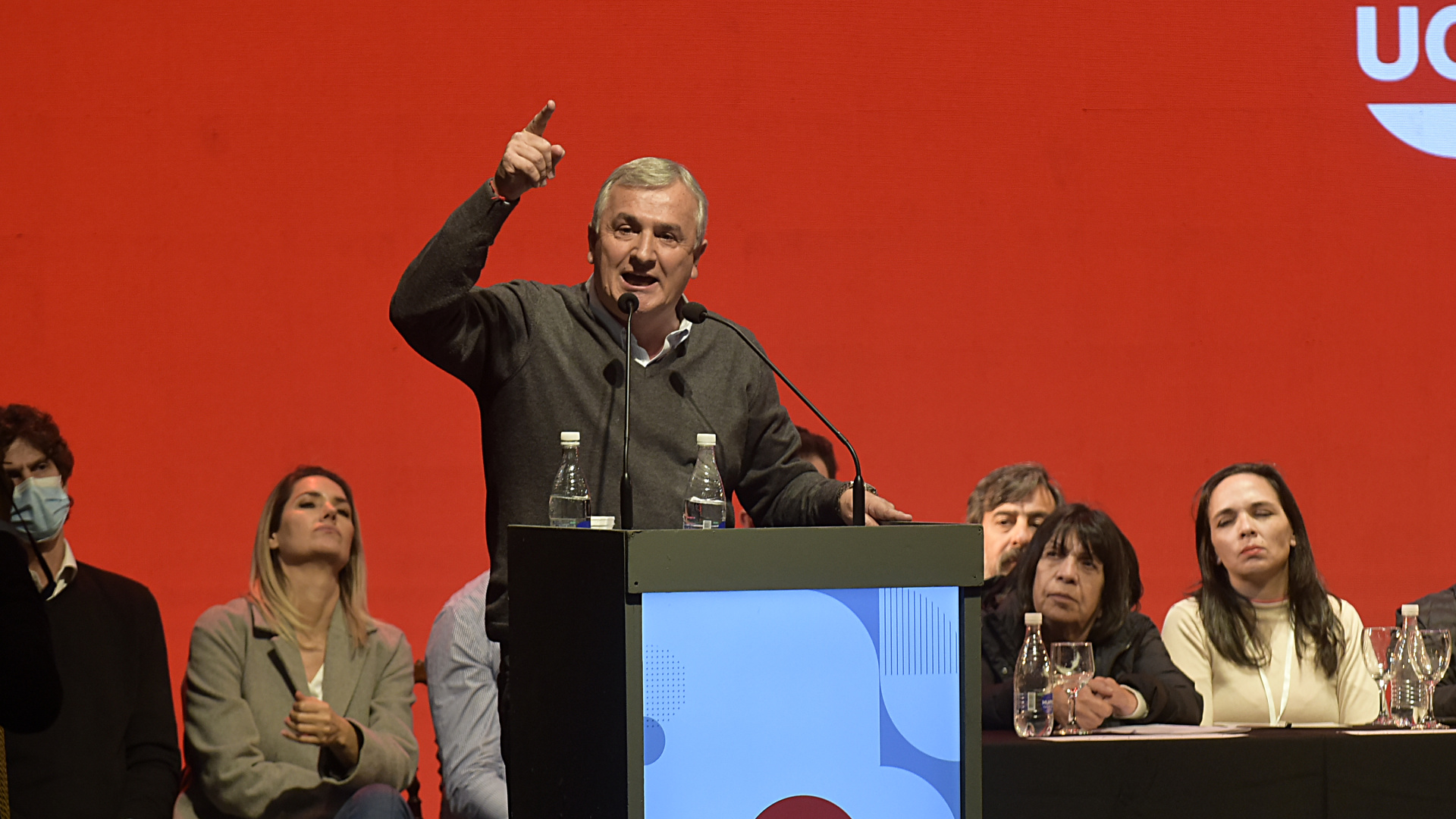 Gerardo Morales en el cierre de la última Convención de la UCR en La Plata (Foto: Gustavo Gavotti)