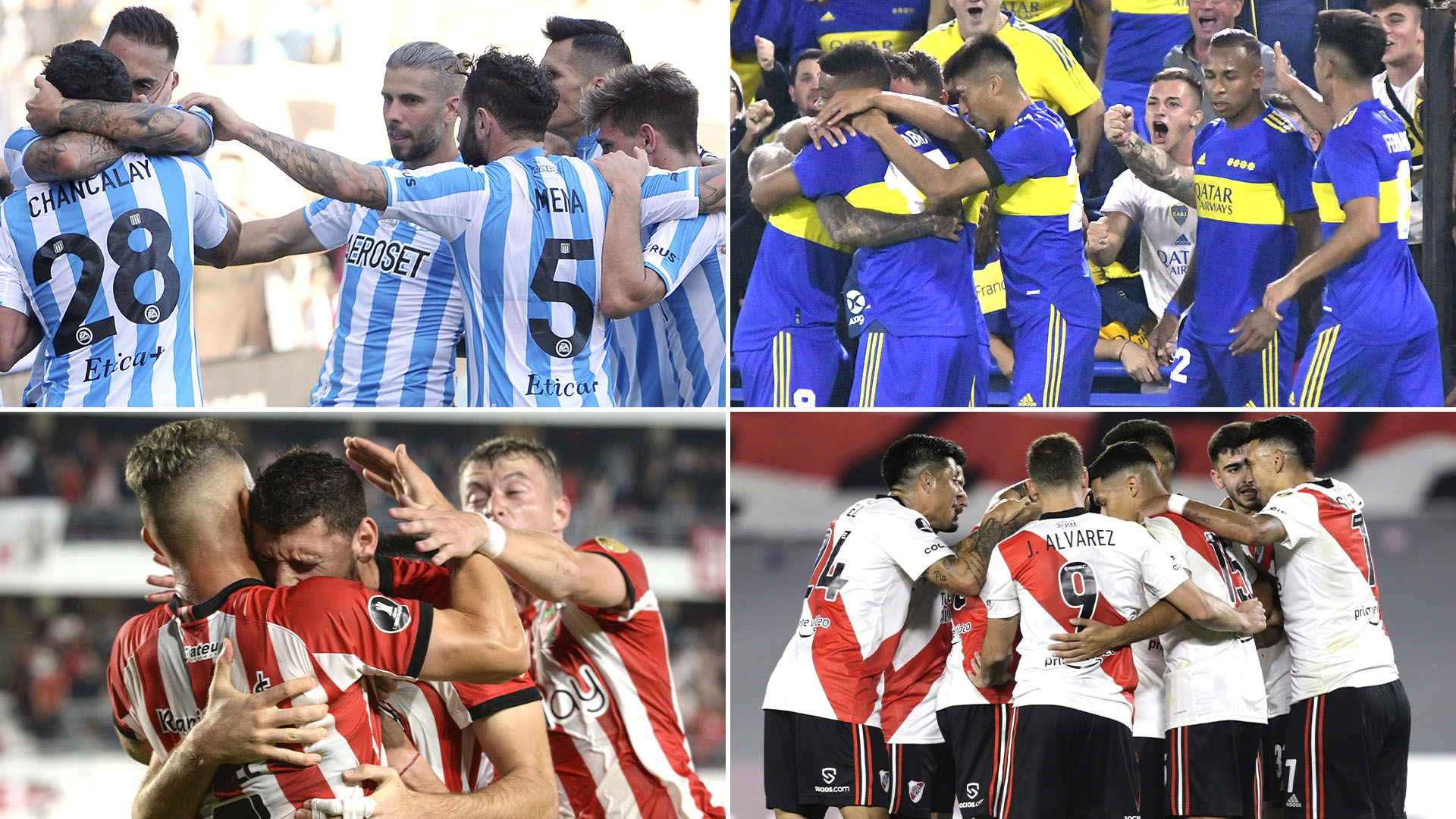 Racing, Boca, Estudiantes y River Plate, primeros clasificados a cuartos de final de la Copa de la Liga