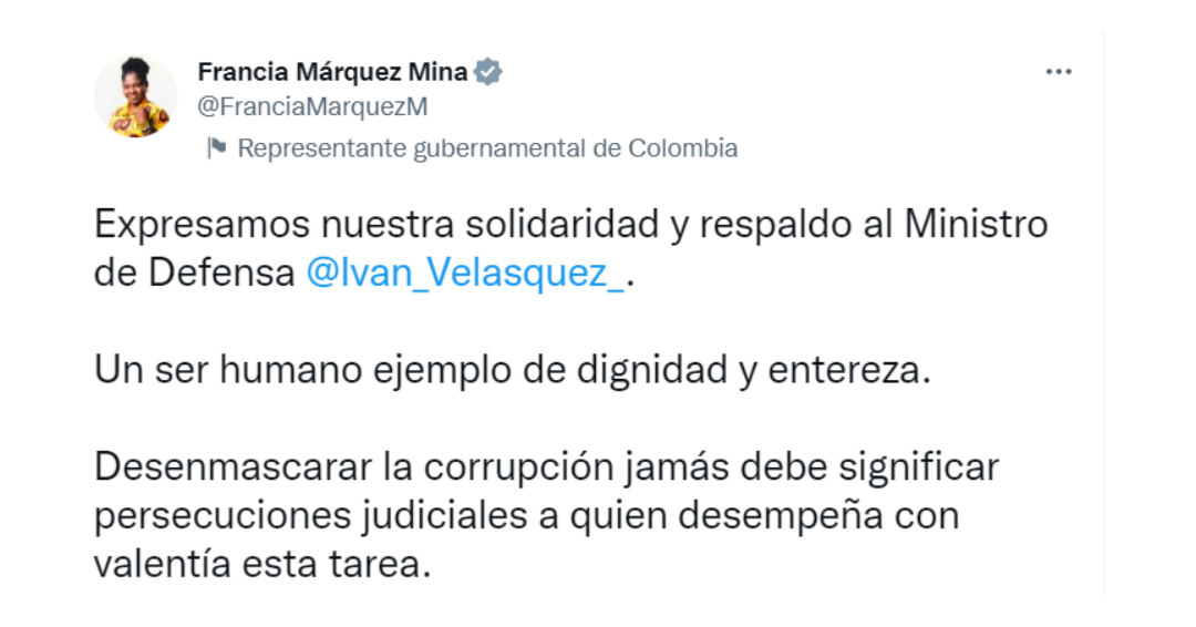 Según la Fiscalía del país Centroamericano, el actual ministro de Defensa habría participado en un plan para robar 384 millones de dólares. Crédito: @FranciaMarquezM / Twitter