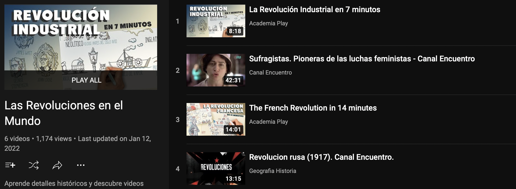Revoluciones en el mundo: (foto: YouTube)