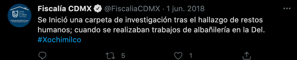 En el 2018, año que se descubrieron los restos humanos, peritos de la entonces Procuraduría General de Justicia de la Ciudad de México, hoy Fiscalía, realizaron análisis para determinar a quién correspondían los huesos (Foto: Twitter/@FiscaliaCDMX)