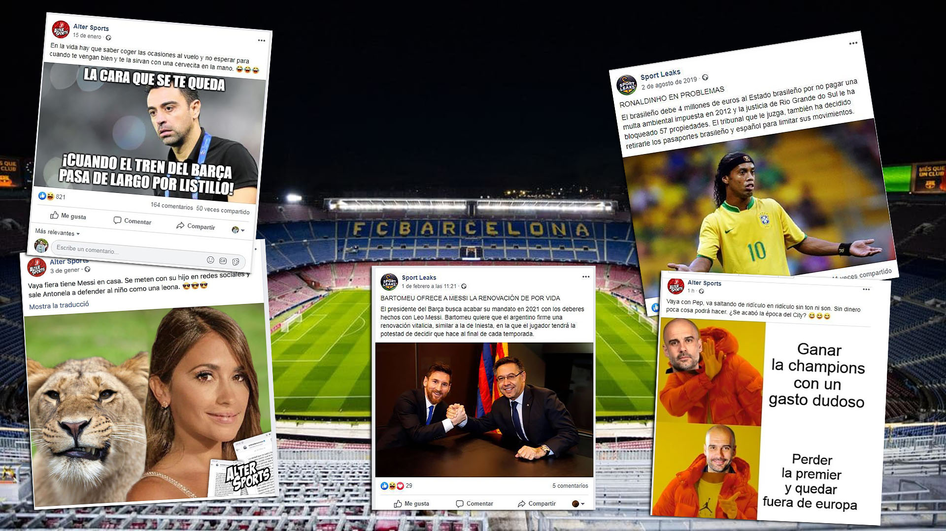 Los posteos en redes sociales que presuntamente publicó la empresa contratada por el Barcelona

