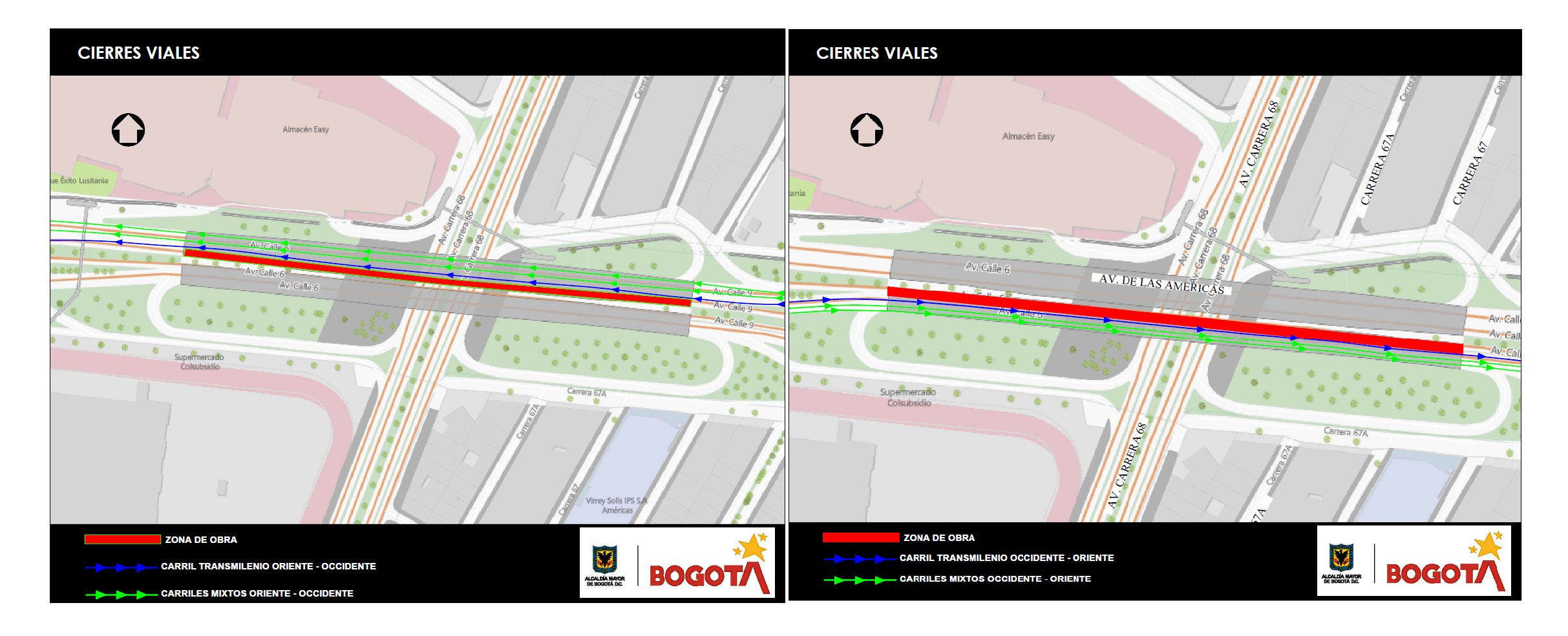 Anuncian nuevos cierres viales en Bogotá por trabajos de TransMilenio por  la avenida carrera 68 - Infobae