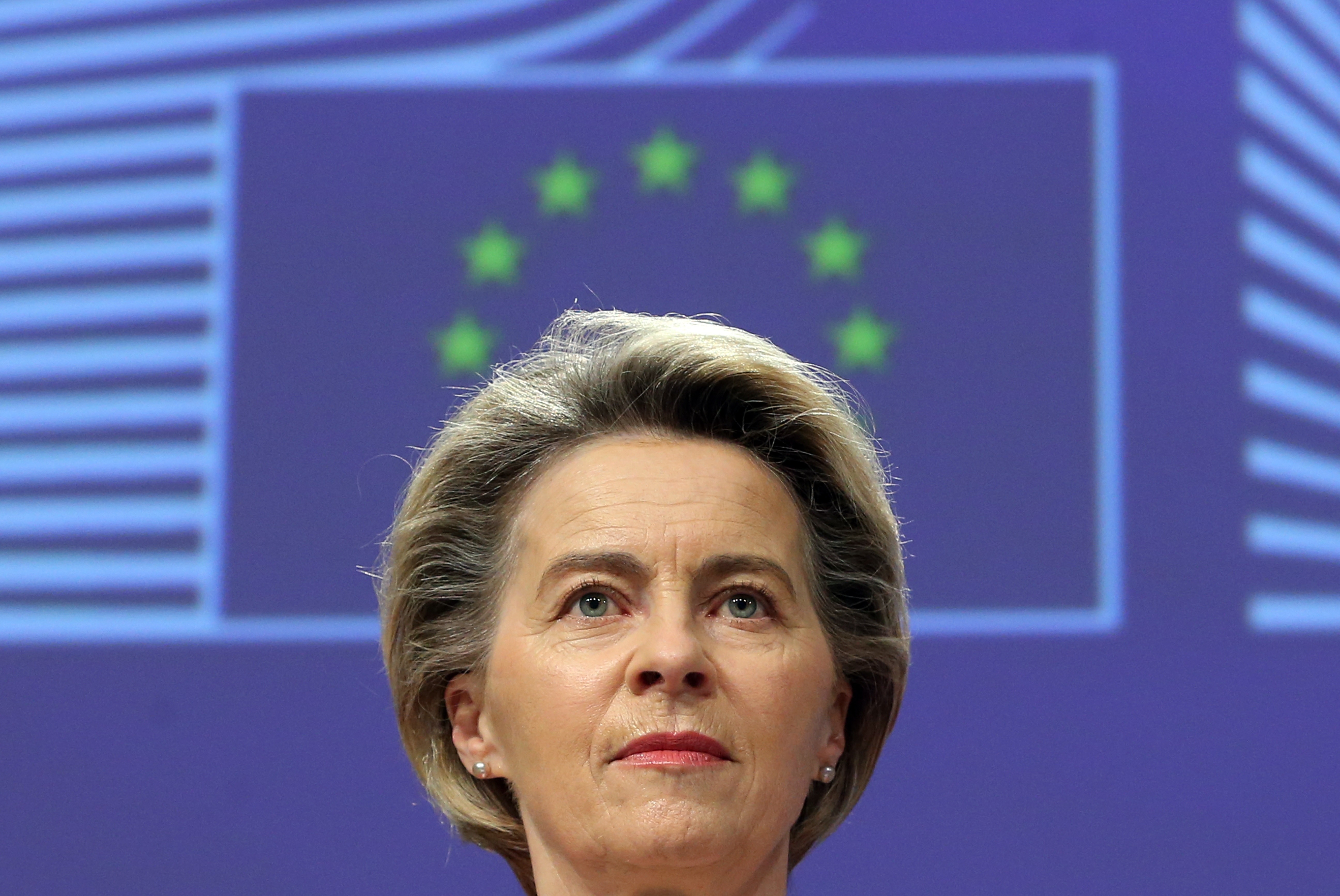La presidenta de la Comisión Europea, Ursula Von der Leyen. (EFE/EPA/FRANCOIS WALSCHAERTS)
