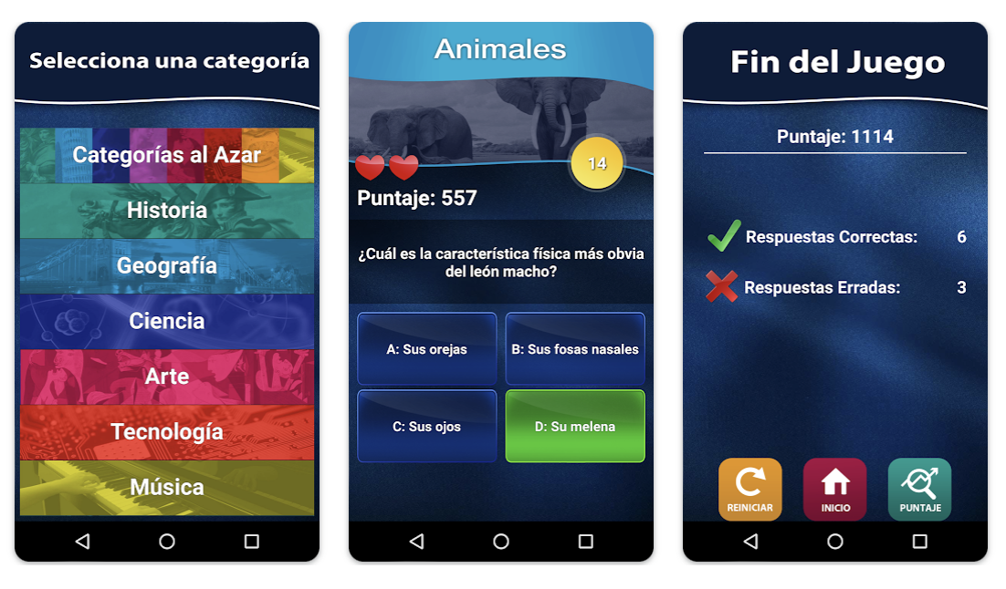 3 juegos de preguntas para Android