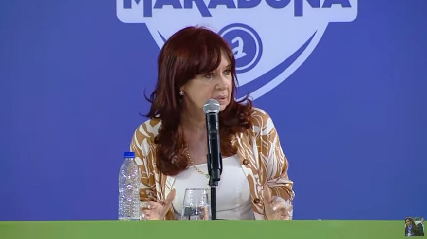 Cristina Kirchner, el martes en Avellaneda