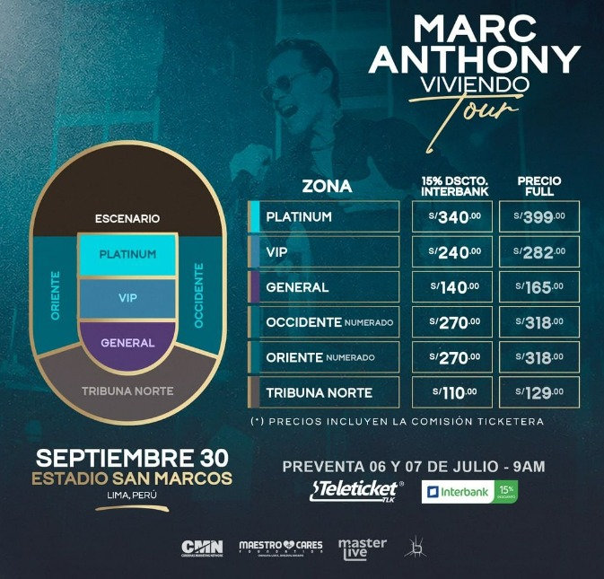 Marc Anthony regresa a nuestro país para brindar un esperado concierto.