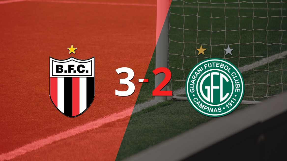 Botafogo-SP superó 3-2 a Guarani-SP en un partidazo