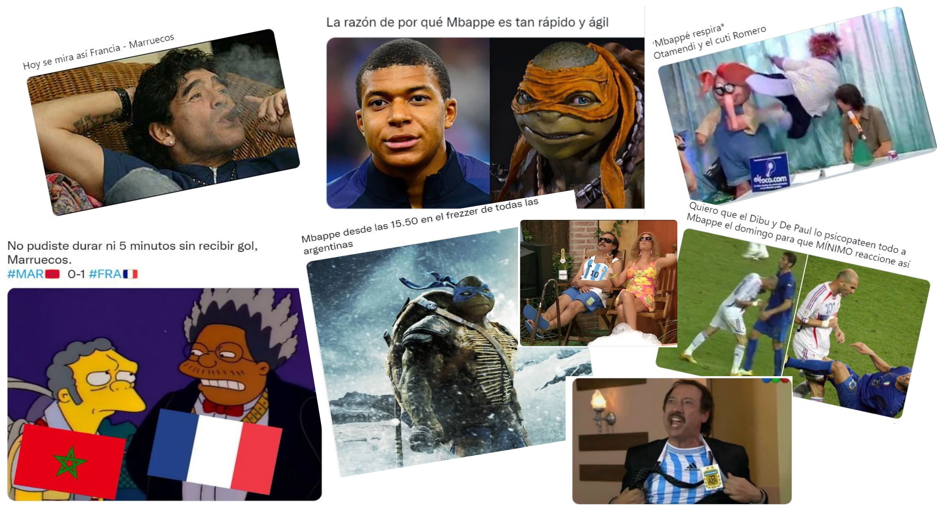 Los mejores memes del triunfo de Francia ante Marruecos y la final del Mundial con Argentina: la fórmula Cuti Romero-Otamendi para marcar a Mbappé
