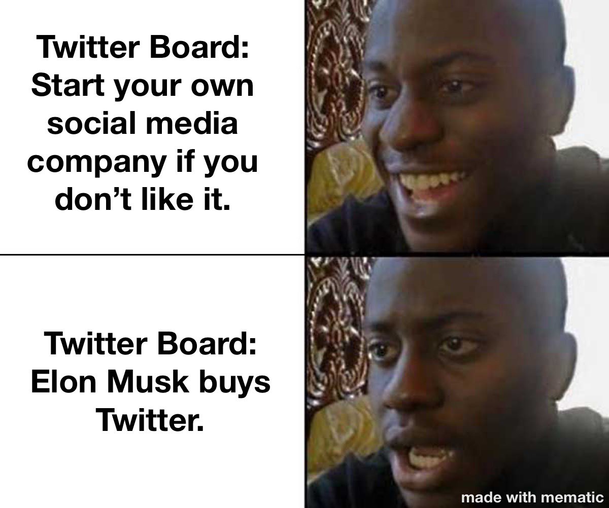Los mejores memes de la propuesta de Elon Musk para comprar Twitter -  Infobae