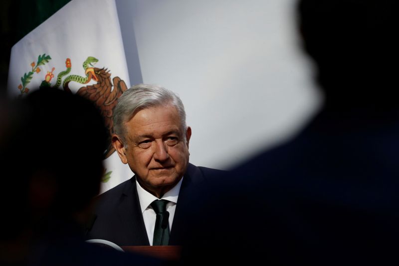 Stock image.  Mexico's President Andrés Manuel López Obrador delivers a speech during his government's annual report at the National Palace in Mexico City.  September 1, 2020. REUTERS / Henry Romero
