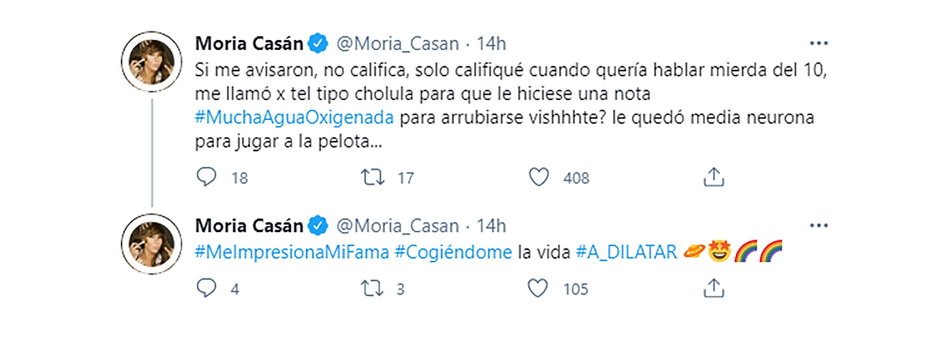 Moria Casán afiló la lengua y liquidó a Rocío Oliva: “Mucha agua oxigenada, le quedó media neurona para jugar a la pelota”