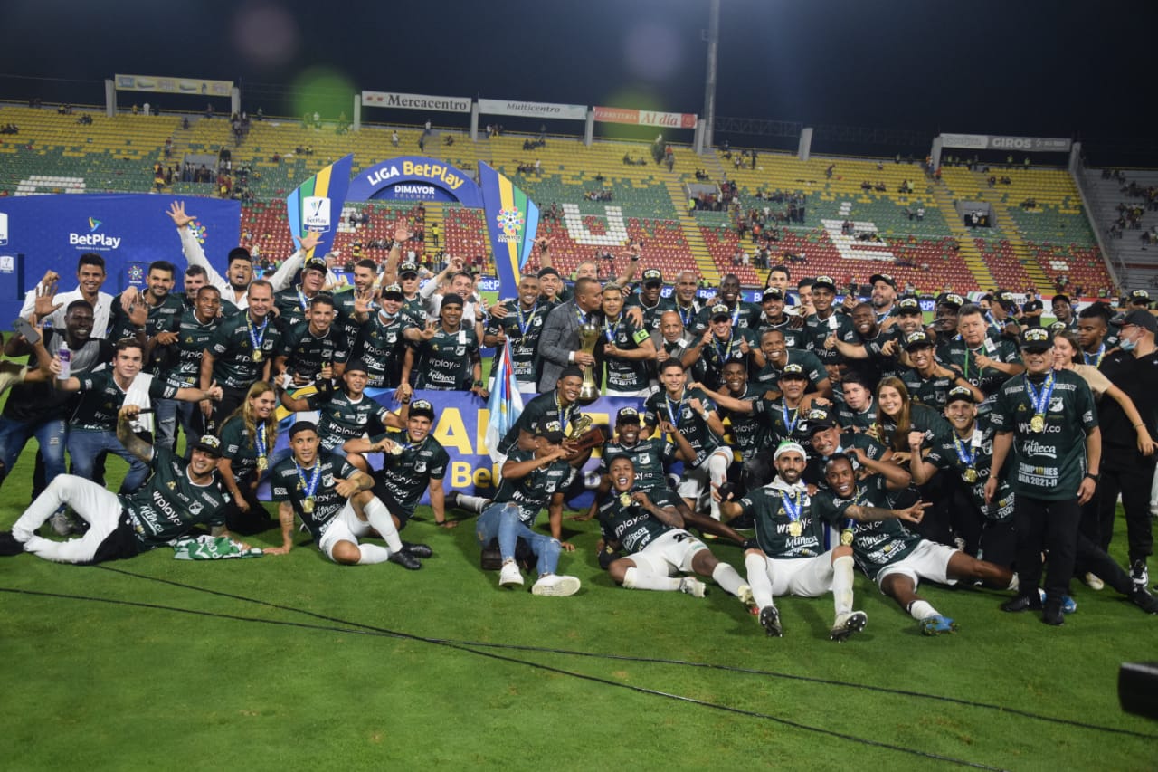 Deportivo Cali se coronó campeón de la Liga Betplay II 2021, luego de vencer a Deportes Tolima en Ibagué. Foto: Colprensa