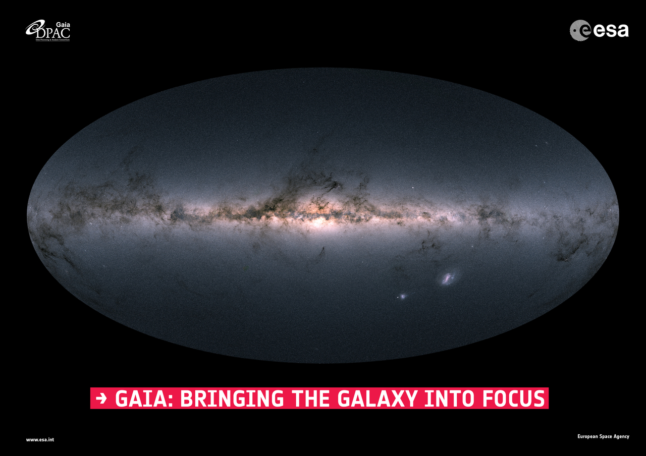 Map of the Milky Way, photographed by ESA