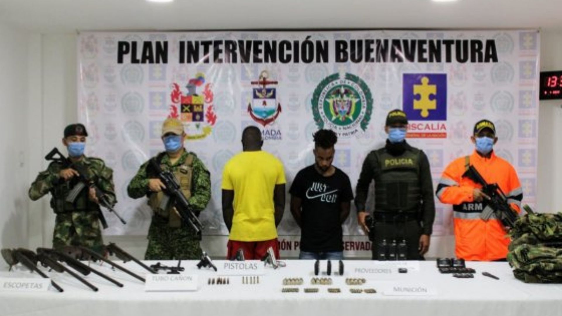 Capturan integrantes de las disidencias de las Farc en Buenaventura. Armada de Colombia.