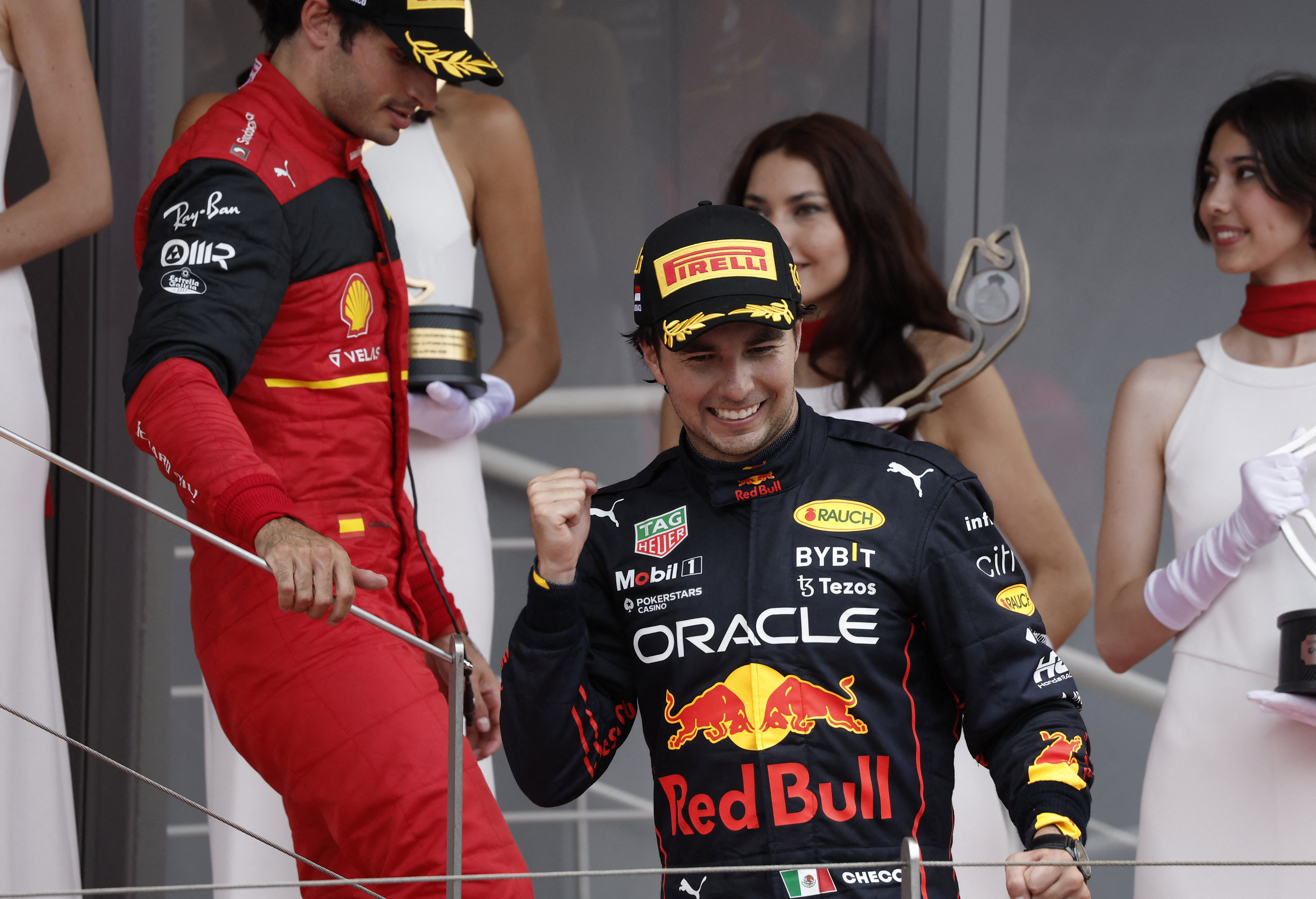 Checo Pérez ganó el GP de Mónaco 2022 por encima de Carlos Sainz, Max Verstappen y Charles Leclerc (Foto: REUTERS/Benoit Tessier)