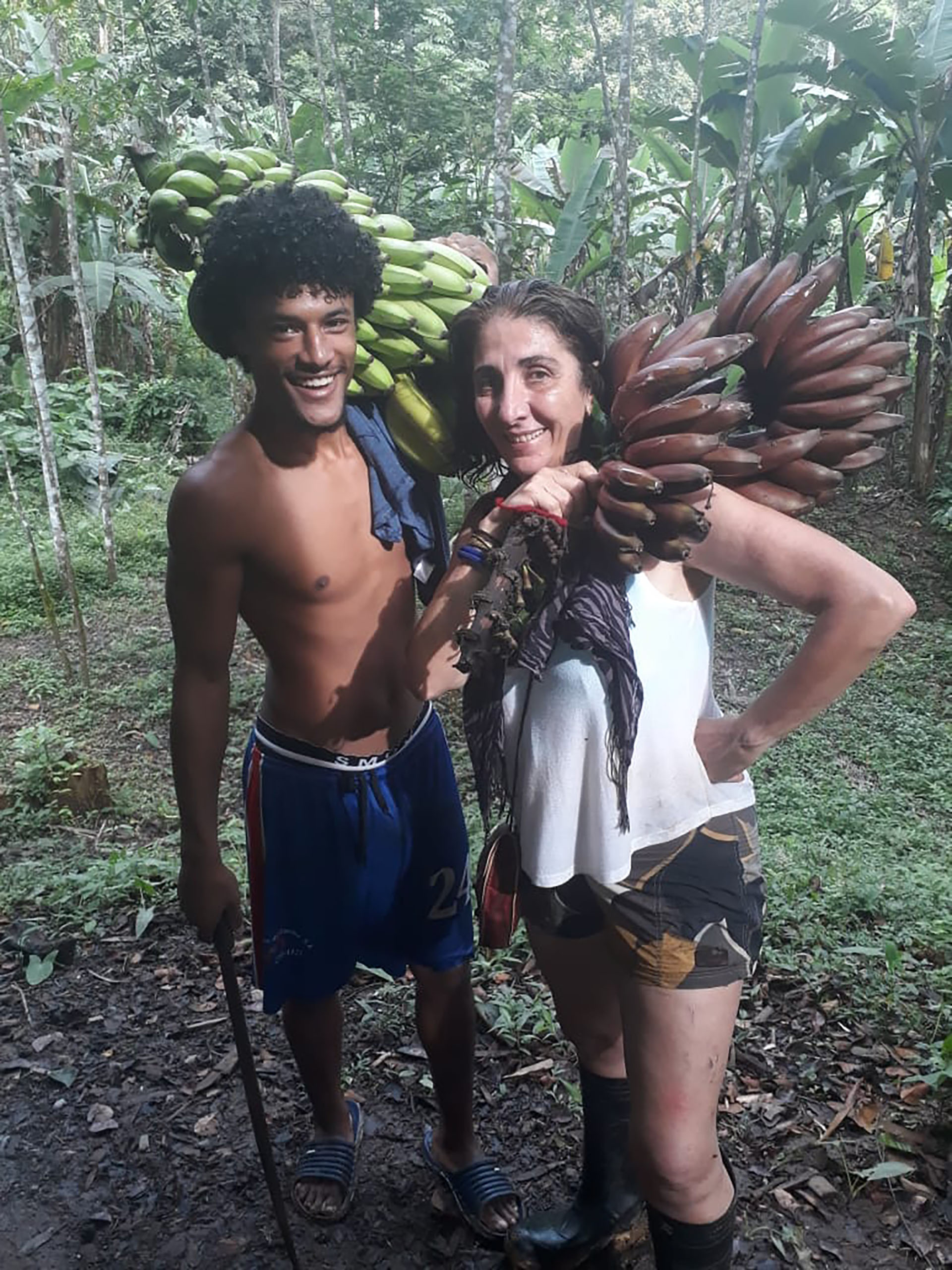 En Costa Rica, cultivando bananas. Allí conoció al padre de Pau, su única hija