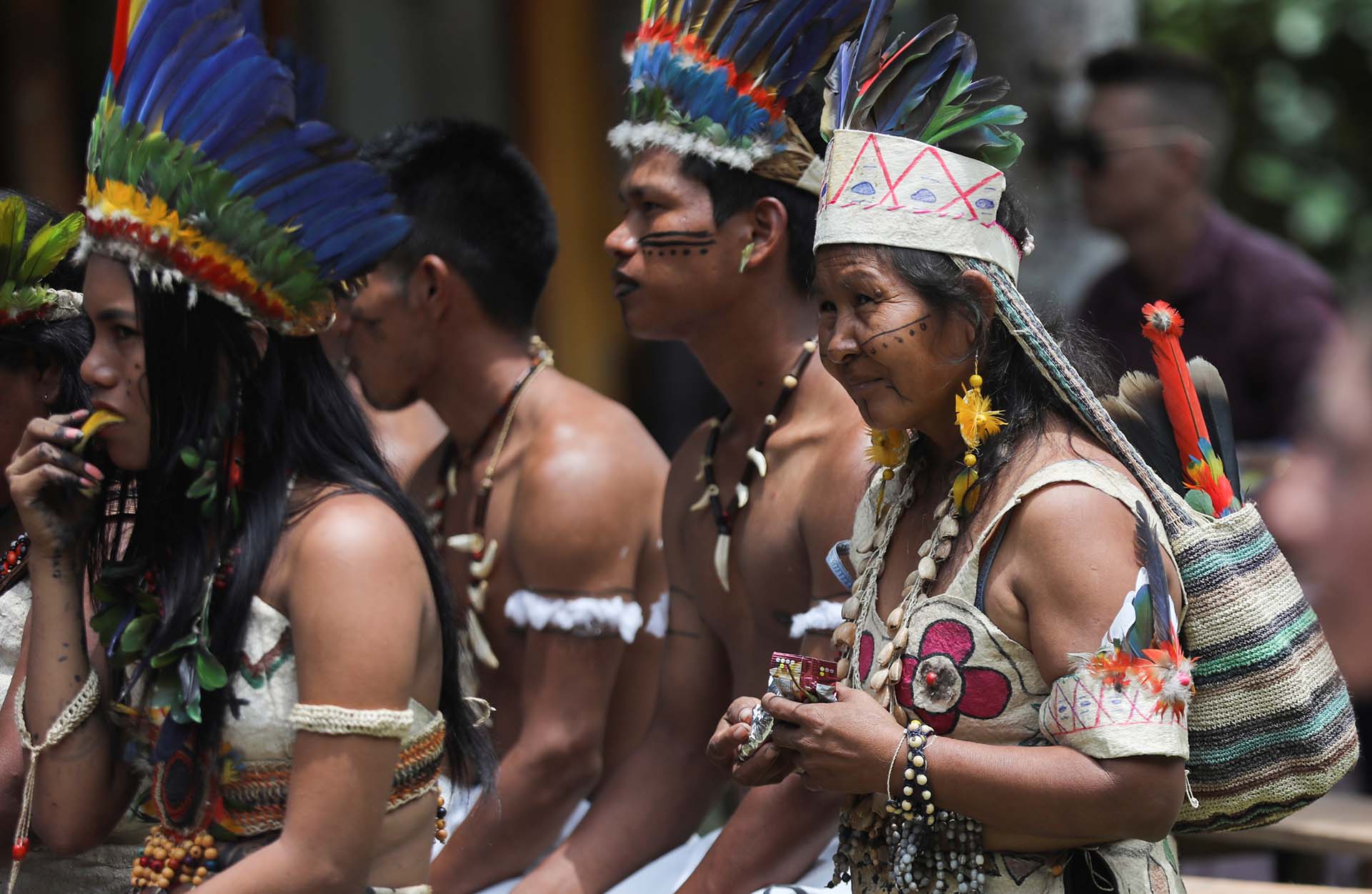 Indígenas participan como espectadores de una cumbre presidencial en el Amazonas, en Leticia, Colombia, 6 de septiembre, 2019. REUTERS/Luisa Gonzalez