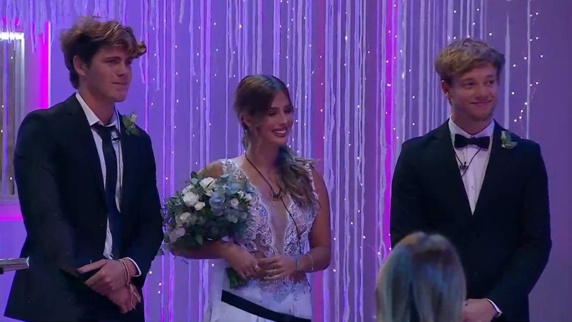 Marcos, Julieta y Nacho simularon una falsa boda entre ellos para celebrar que son los finalistas de Gran Hermano 2022