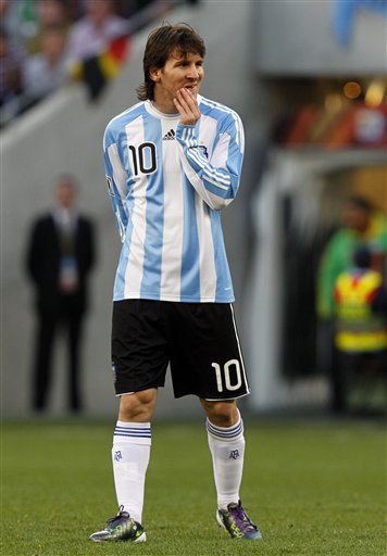 Durante el Mundial 2010 con la selección argentina