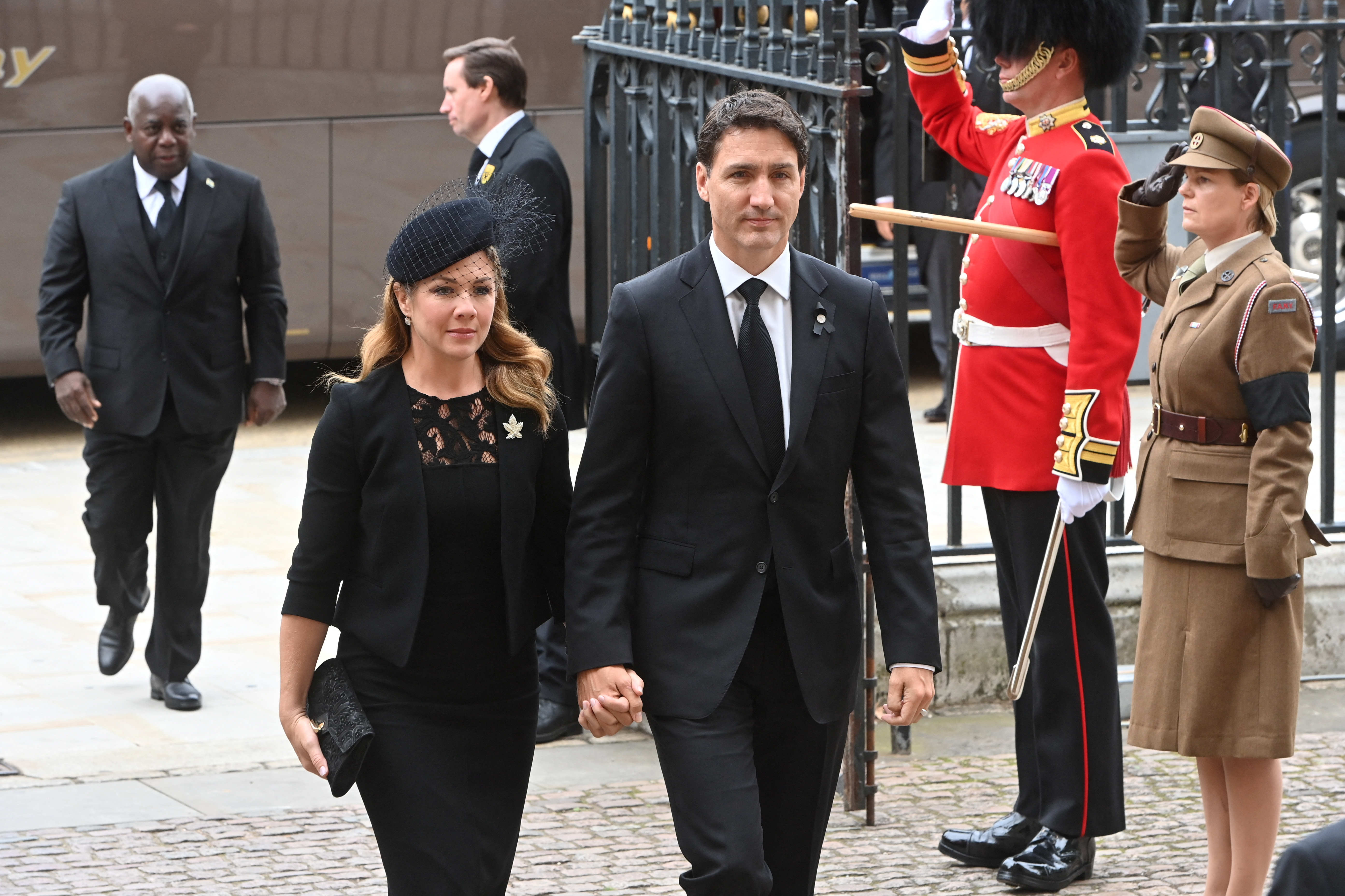 El primer ministro canadiense Justin Trudeau y su esposa Sophie Trudeau. 