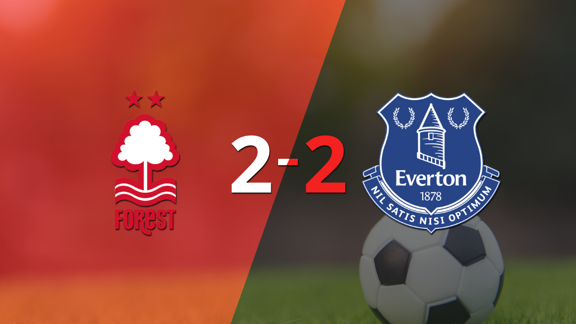 Nottingham Forest empató con Everton y Brennan Johnson anotó dos goles