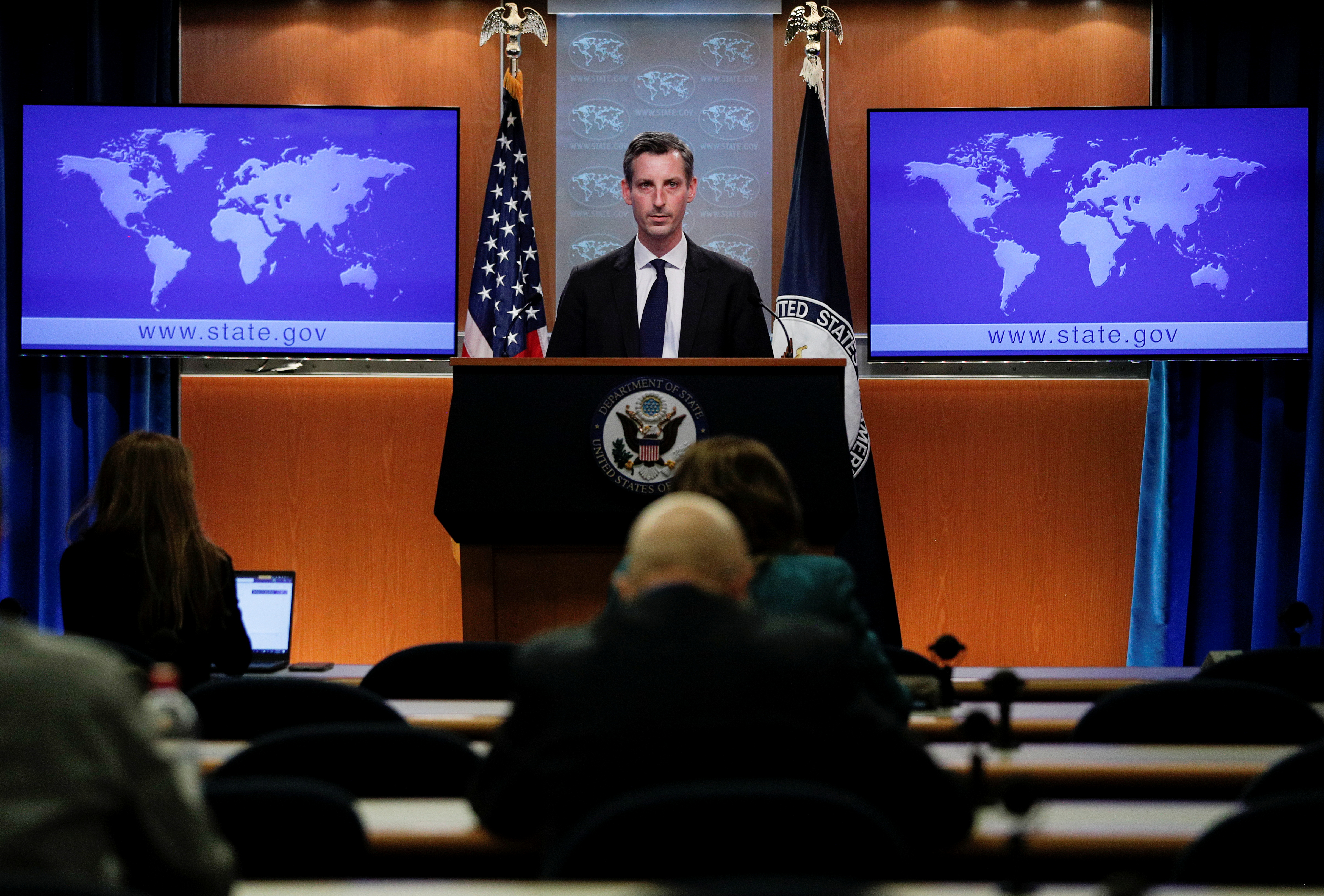 Foto de archivo del portavoz del Departamento de Estado de Estados Unidos, Ned Price, en una rueda de prensa en Washington (REUTERS/Tom Brenner)