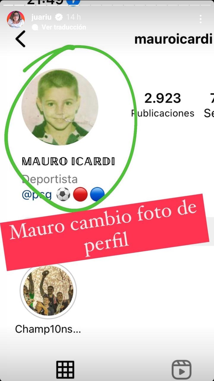 Mauro Icardi cambió su foto de perfil en Instagram