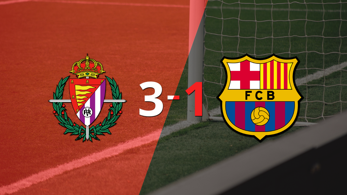 Valladolid superó por 3-1 a Barcelona como local