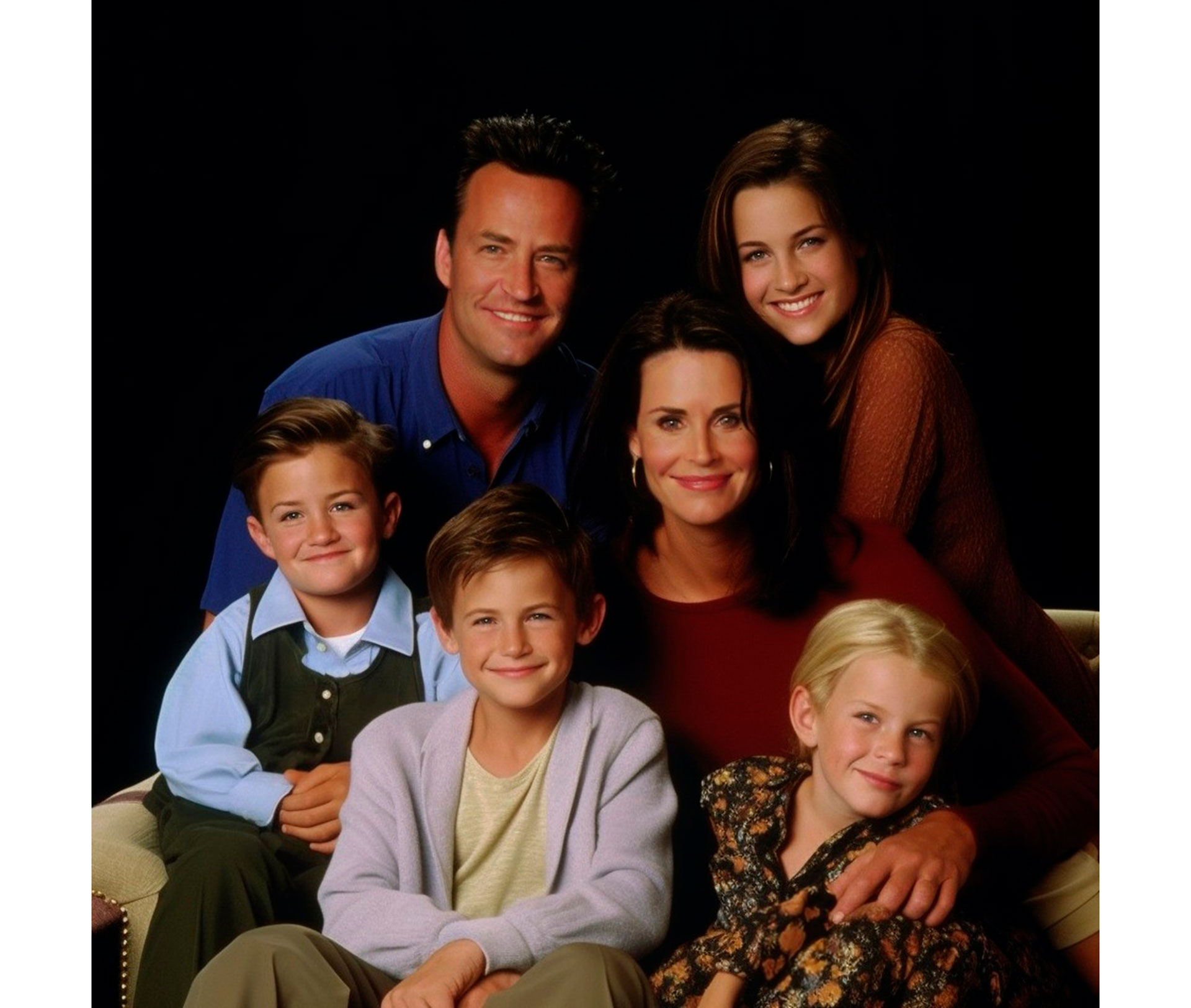 Monica, Chandler y su familia numerosa