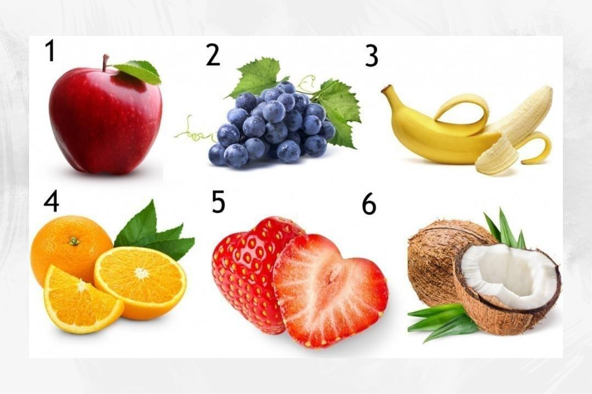 Выбери фрукты. Тест с фруктами. Психологический тест с фруктами. Тест по фруктам психологический.