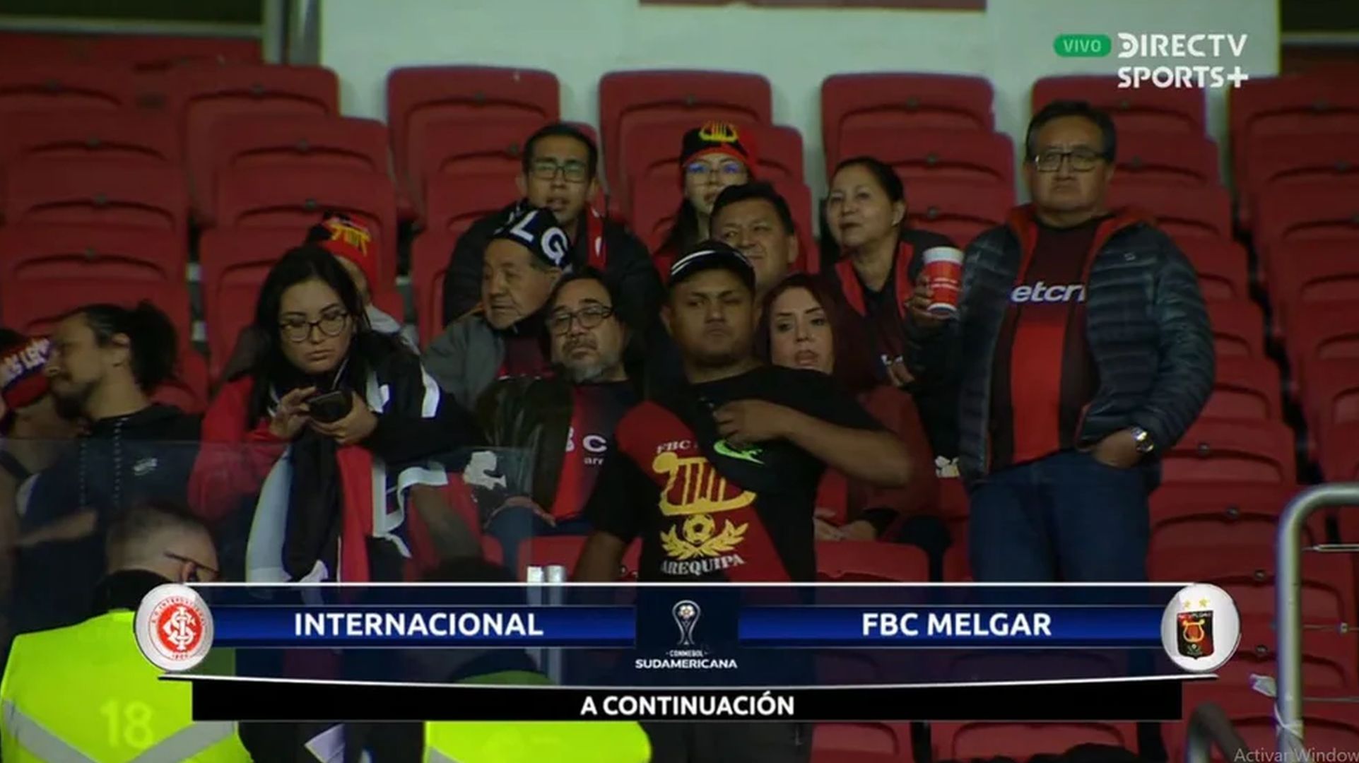 Hinchas de Melgar presentes en Porto Alegre para la vuelta por Copa Sudamericana.