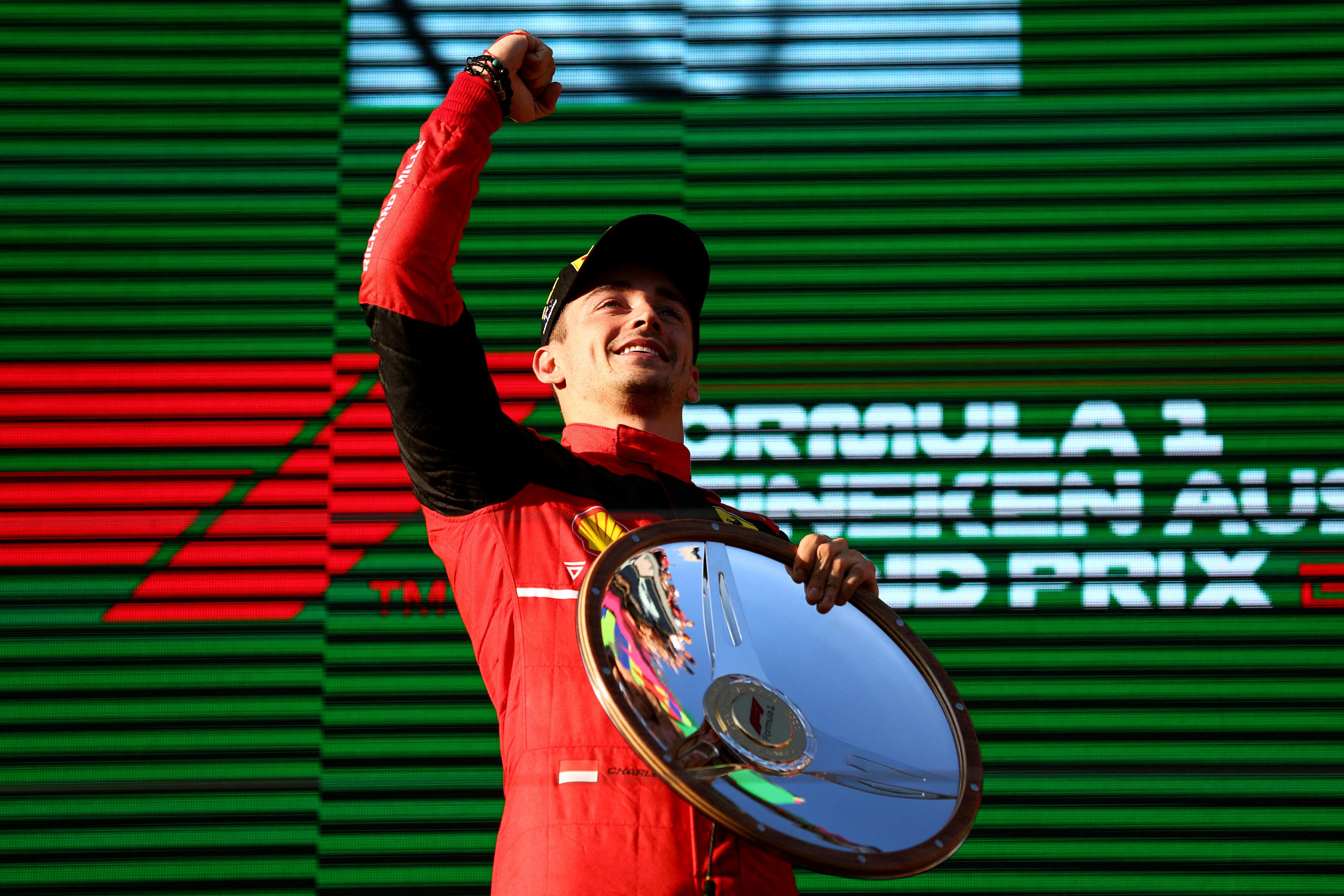 Leclerc celebró en Australia (Reuters)