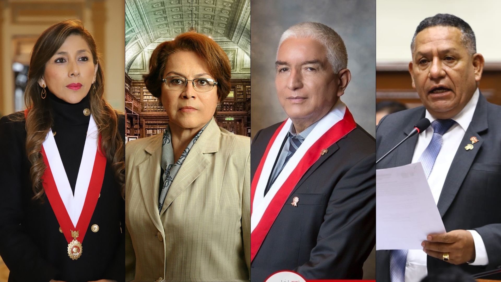Lady Camones, Gladys Echaíz, Héctor Acuña y Esdras Medina son los que encabezan las listas candidatas a presidir la mesa directiva del Parlamento peruano
