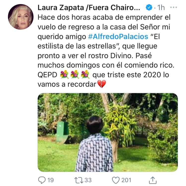 Laura Zapata contó que en fechas recientes convivió frecuentemente con él, incluso iban juntos al mercado a comprar fruta (Foto: Captura de pantalla)
