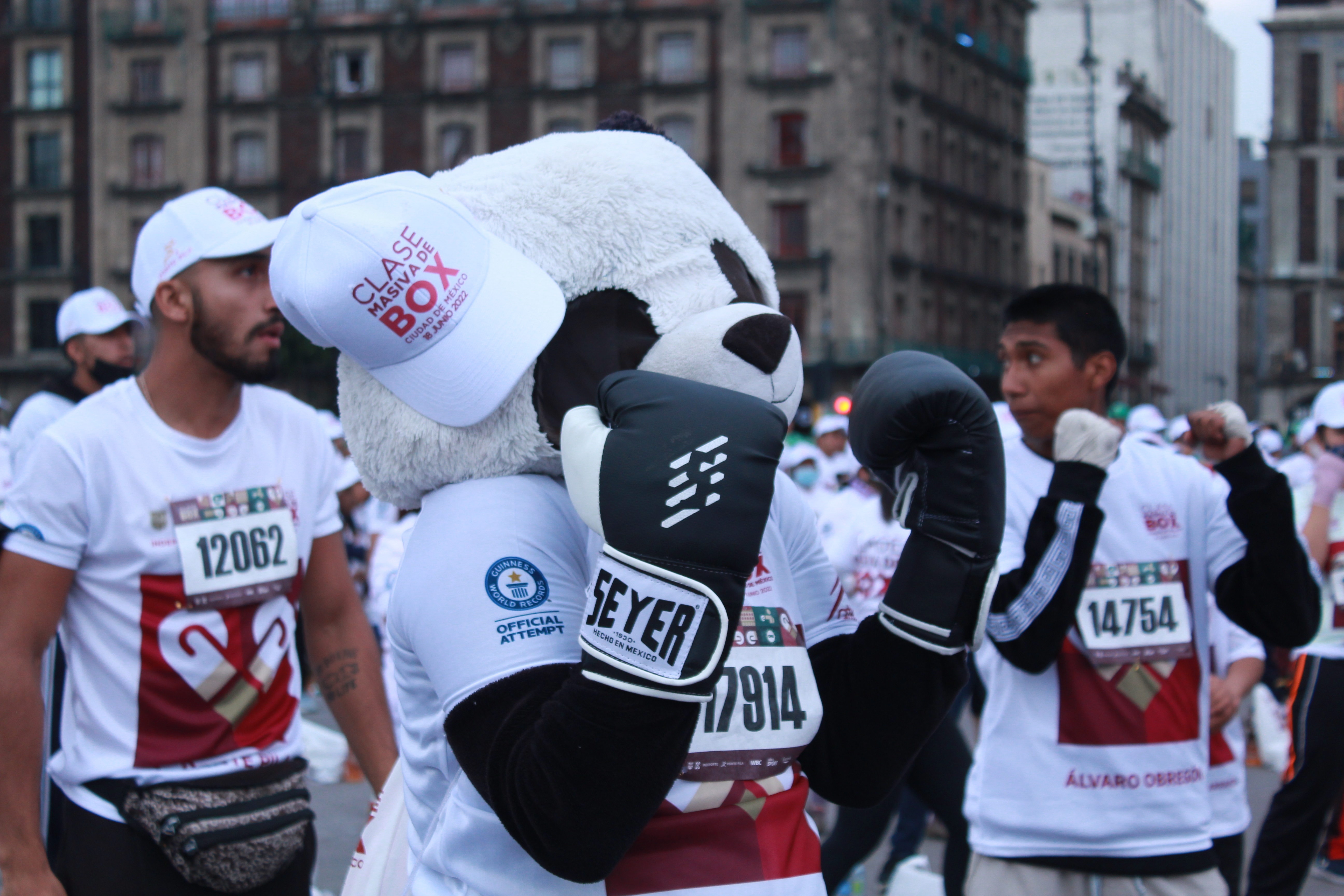 La Ciudad de México llevó a cabo la clase masiva de boxeo en el Zócalo de la capital la mañana del sábado 18 de junio (Foto: Luz Anahí Coello González/Infobae México)