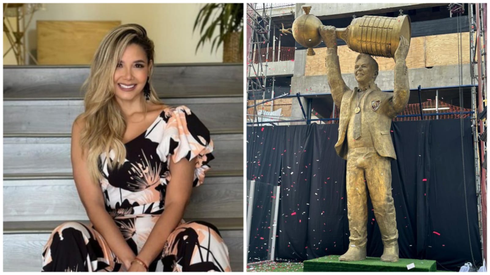 La reacción de Melissa Martínez ante un “detallito” en la estatua de Marcelo Gallardo