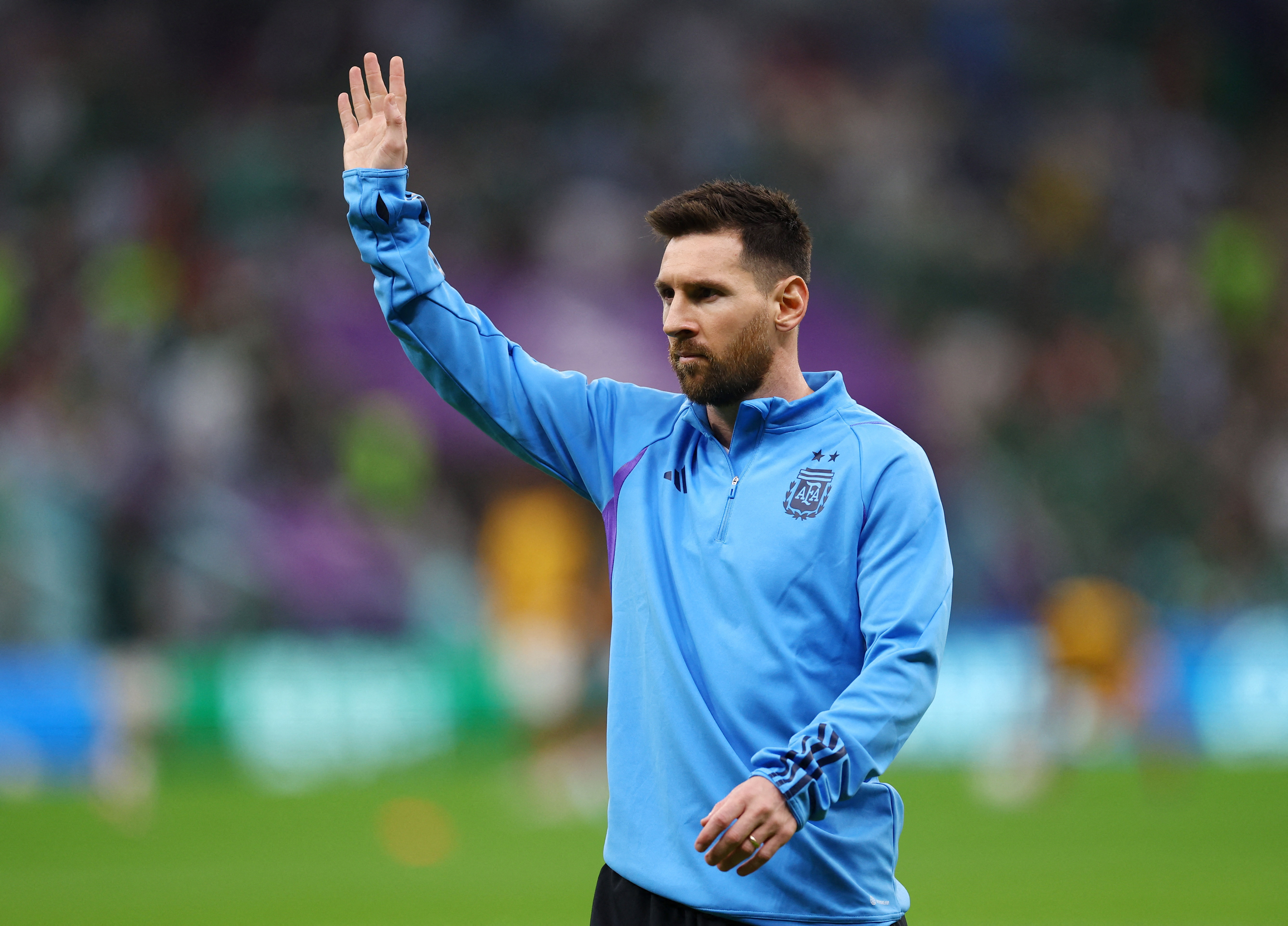 Messi, listo para liderar a la selección argentina a su primer triunfo en Qatar 2022 (REUTERS/Kai Pfaffenbach)