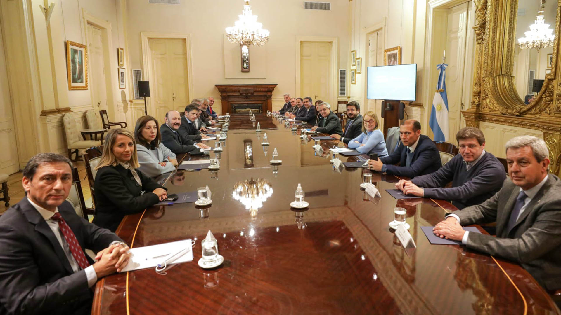 La reunión se llevó a cabo en la Casa Rosada y duró 1:10 horas