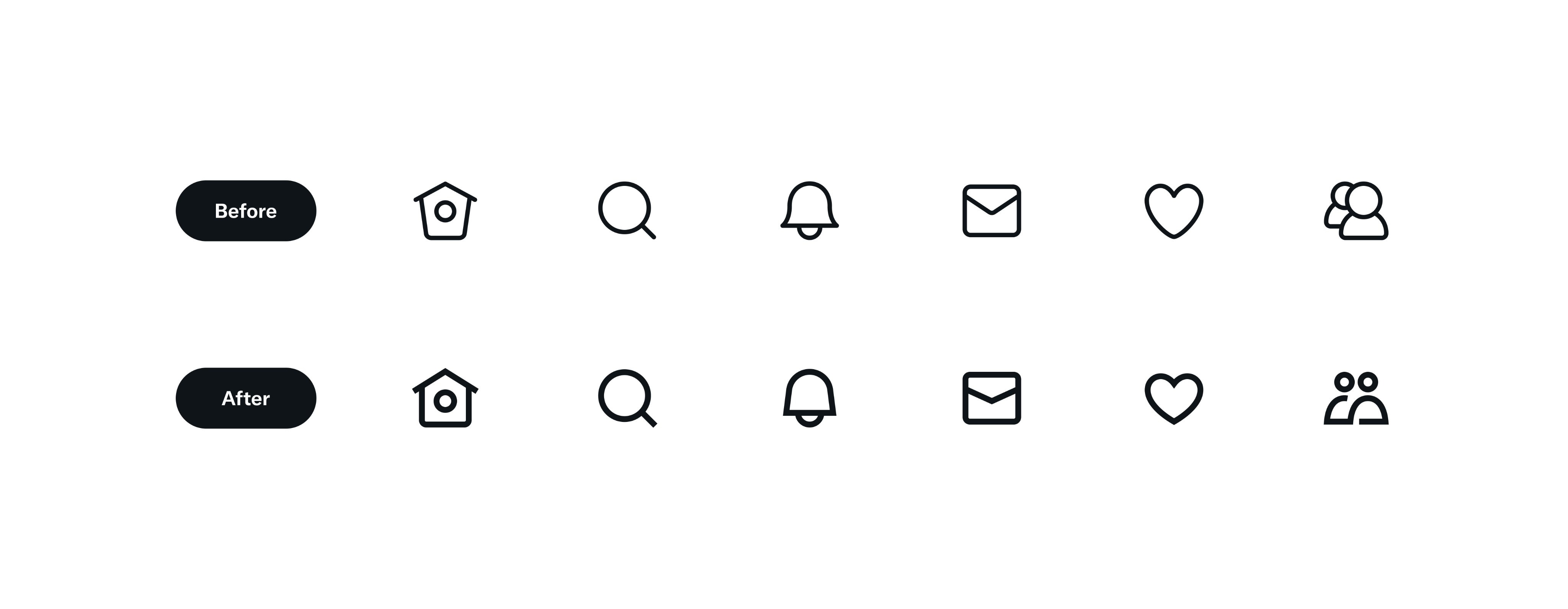 Twitter anunció cambios en el diseño de los iconos dentro de la plataforma. (Twitter)