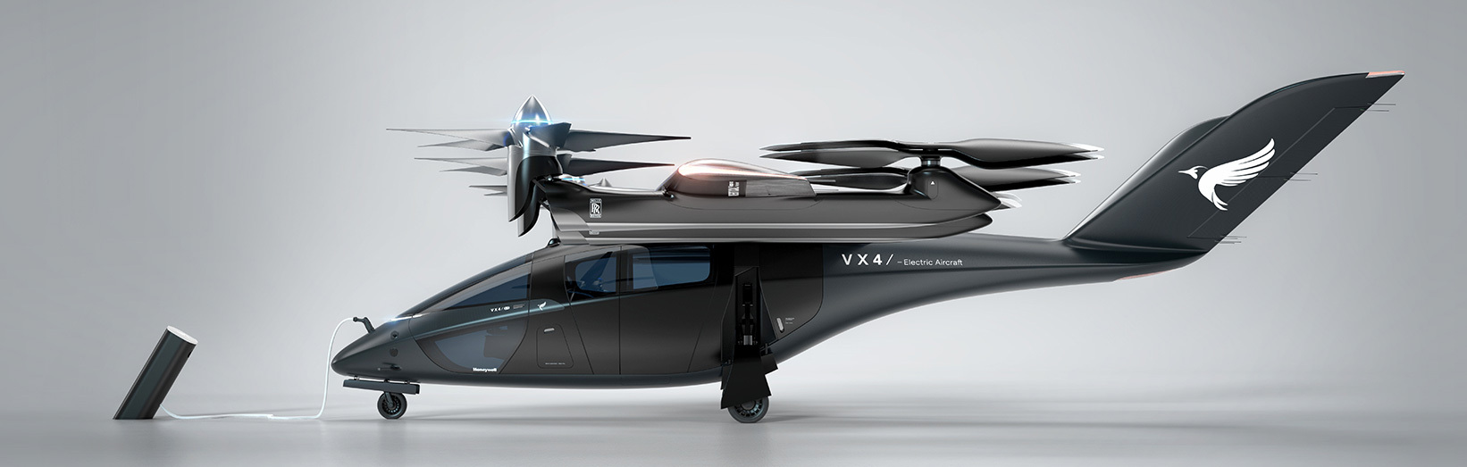 The VX4, the electric vertical takeoff and landing (eVTOL) aircraft under development that is the backbone of the project