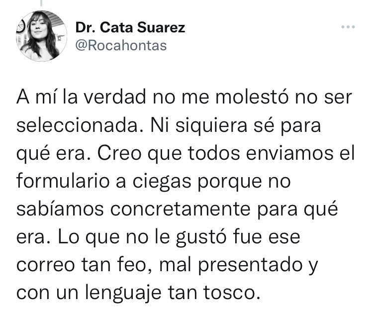 Tuit de Catalina Suárez.