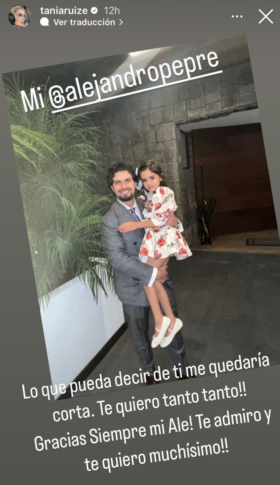 Alejandro respondió a las palabras de Tania Ruiz 
(Foto: Instagram/@taniaruize)